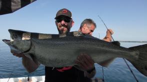 Pêche aux saumons sur le Lac Ontario